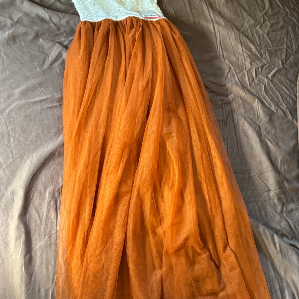 Girls 7/8 Burnt Orange Dress